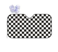 Checkered Noir Et Blanc Voiture Couverture Pare Brise Isolation Thermique Pare-Soleil Universelle Voiture Housses De Soleils pour SUV Berlines Voitures 76x140cm