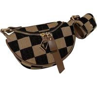 Checkered Waist Bag, Fashion Checkered Crossbody Bag with Small Purse, Casual Shoulder Chest Bag for Women (1PC)