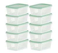 Checkmart Lot de 10 boîtes hermétiques à clipser Récipients alimentaires 500 ml Anti-fuite, passent au micro-ondes et au congélateur