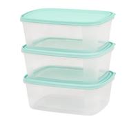 Checkmart Lot de 3 boîtes de conservation alimentaires empilables et hermétiques avec couvercle - 2 l - Sans BPA