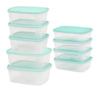 Checkmart Lot de 9 boîtes de rangement empilables et hermétiques pour réfrigérateur/congélateur avec couvercle,Boîtes à déjeuner empilables, 4x1L, 3x2 L, 2x3 L