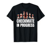 Checkmate en Cours | Drapeau Britannique | Pièces d'échecs | Échecs Britanniques T-Shirt