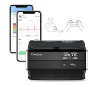 CheckMe BP2 Connect Tensiomètre de Bras avec 3 Mesures Consécutives, ECG et Rapport d'analyse IA, Bluetooth et WiFi, Mesure du Pouls, Gestion Illimitée des Données via l'App