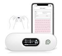 CheckMe DuoEK-S Moniteur ECG Portable, ECG Mètre sans fil Bluetooth avec Rapport d'analyse, écran OLED 0,96 pouce, 30s - 5 mins, Moniteur de Fréquence Cardiaque, APP pour iOS/Android