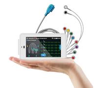 CheckMe ECG professionnel à 12 dérivations, ECG numérique avec algorithme de Glasgow, acquisition et analyse de données ECG en temps réel, transfert de données WIFI et impression de rapports