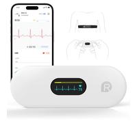 CheckMe ER2-S ECG Portable, pour le Domicile, Appareil ECG avec Ceinture Thoracique, 30s - 15Mins, Stockage Illimité des Données, écran OLED 0,96 Pouces, pour iOS & Android