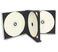 CheckOutStore Étui à Bijoux pour CD 10 Quad 4 disques Noir en Plastique Noir pour Média à Domicile 142.4 x 124 x 23.8 mm