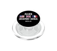 Checkpoint Charlie Guerre Froide Mur de Berlin Allemagne de l'est France PopSockets PopGrip pour MagSafe