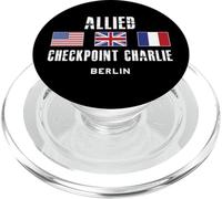 Checkpoint Charlie Guerre Froide Mur de Berlin Allemagne de l'est France PopSockets PopGrip pour MagSafe