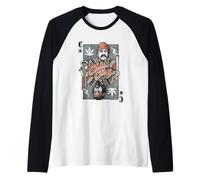 Cheech & Chong Playing Card King Character Distressed Manche Raglan