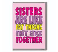 Cheeky Chops Carte d'anniversaire humoristique pour sœur C615