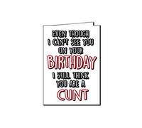 Cheeky Chops CV14 Carte d'anniversaire avec inscription « Virus 19 »