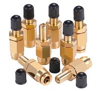 Cheemuii Lot de 8 valves Schrader de gonflage de 6,35 mm avec bouton-poussoir pour tuyau d'air de 0,6 cm OD et suspension à ressort pneumatique pour semi-camion, remorque, tracteur