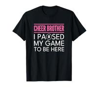 Cheer Bro Cheerleader Brother Pink Paused My Game to Be Here T-Shirt