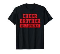 Cheer Bro Cheerleader Brother Red Built Different T-Shirt