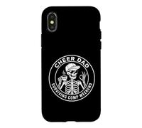 Cheer Dad Surviving Comp Weekend Skeleton Coffee Fathers Day Coque pour iPhone X/XS