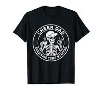 Cheer Dad Surviving Comp Weekend Skeleton Coffee Fathers Day T-Shirt