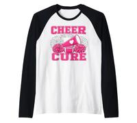 Cheer for The Cure Breast Cancer Awareness Cheerleader Gifts Manche Raglan