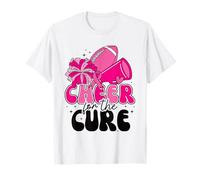 Cheer for The Cure Breast Cancer Football Ribbon T-Shirt
