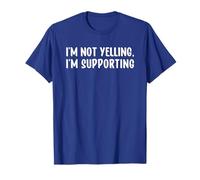 Cheer Mom Blue Cheerleading I'm Not Yelling I'm Supporting T-Shirt
