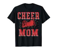 Cheer Mom Mégaphone à carreaux Rouge T-Shirt
