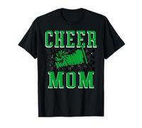 Cheer Mom Mégaphone à carreaux Vert T-Shirt