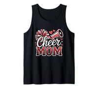 Cheer Mom Mégaphone Pompon en Forme de cœur Rouge Débardeur