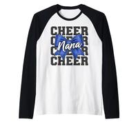 Cheer Nana My Favorite Cheerleader Calls Me Nana Gigi Blue Manche Raglan