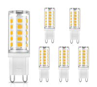 CHEERBEE G9 LED Blanc Chaud 2700K, 3W Équivalent Halogène 28W-40W, Ne Pas Utiliser avec Variateur, Sans Scintillement, 350 lm, 220-240V, Non Dimmable Lot de 5.