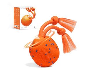 Cheerble Balle Interactive pour Chien - Wicked Ball Rolly avec Queue & Aboiements, Jouet Intelligent pour Chien avec 3 Modes, E-TPU, Rechargeable USB-C, pour Chiens de Taille Moyenne à Grande, Orange