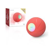 Cheerble [Version Caoutchouc Amélioré Balle Interactive pour Chien, Jouet Interactif Chien avec 3 Modes Interactifs, Wicked Balle PE, Balle Intelligente pour Chiens de Taille Moyenne/Grande, Rouge