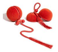 Cheerble Wicked Ball Duo2 Jouet interactif pour chat 2 en 1 Rouge | Boule à roulettes électrique pour chat avec 3 modes et 6 combinaisons, lumières LED, parfait pour les chats