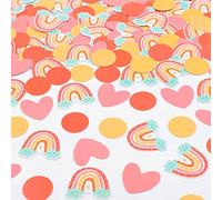 Cheereveal Lot de 200 Confettis Arc-en-ciel de Style Bohème pour Fête Prénatale, Mariage, Fête Prénuptiale, Décoration de Fête