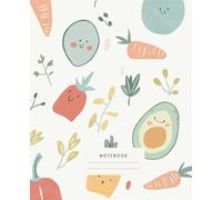 Cheerful Farm Friends Notebook: Dive into a world of cuteness with this Happy Veggie Notebook, featuring delightful avocado, carrot, and tomato illustrations