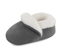 Cheerful Mario Chaussons Bébé Garçon Fille Pantoufles Bebe Hiver Chaussures Doublure en Peluche Chaude Gris Foncé 6-12 Mois