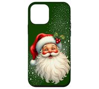 Cheerful Santa with Holly & Sparkles - Holiday Art Coque pour iPhone 12 Mini