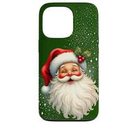 Cheerful Santa with Holly & Sparkles - Holiday Art Coque pour iPhone 13 Pro