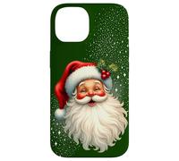 Cheerful Santa with Holly & Sparkles - Holiday Art Coque pour iPhone 14