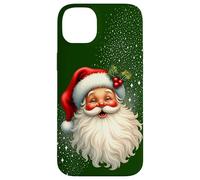 Cheerful Santa with Holly & Sparkles - Holiday Art Coque pour iPhone 14 Plus