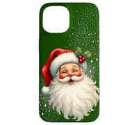 Cheerful Santa with Holly & Sparkles - Holiday Art Coque pour iPhone 15