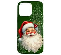 Cheerful Santa with Holly & Sparkles - Holiday Art Coque pour iPhone 15 Pro Max
