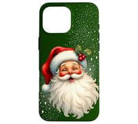 Cheerful Santa with Holly & Sparkles - Holiday Art Coque pour iPhone 16 Pro Max