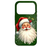 Cheerful Santa with Holly & Sparkles - Holiday Art Coque pour iPhone 17 Pro