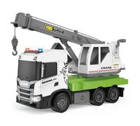 Cheerful Toys Camion Grue Jouet Enfant - Scania 29,3CM Jouet Grue de Chantier avec Lumières et Son, Voiture à Friction pour Garçons 3 4 5 6 Ans