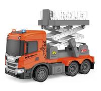 Cheerful Toys Jouet Camion élévateur à Ciseaux pour Enfants Scania 25.3cm véhicule de Construction avec Lumières et Son, Voiture à Friction pour Enfants Garçons 3 4 5 6 Ans