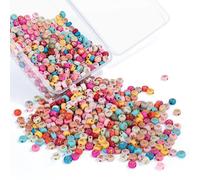 Cheerhom 1000 Pièces Perles Lettres Colorée avec Boîte, A-Z Perle pour Bracelet 7x4mm, Perles Acryliques Rondes, pour Bracelets, Bijoux, Collier, Charms, Ornements, Bricolage Artisanat