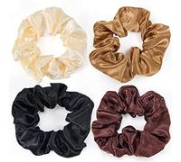 Cheerhom 4PCS Chouchous Cheveux en Satin, Soie Scrunchies pour Femme Elastique Doux et Réutilisable