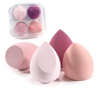 Cheerhom 4PCS Eponge Maquillage Avec Boîte de Rangement pour Crème et Poudre Liquides