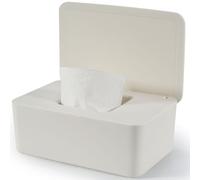 Cheerhom Boîte de Lingettes Humides, Distributeur de Lingettes Humides pour Bébé, Boîte pour Papier Toilette Humide, Boîte de Lingettes Humides avec Couvercle, Blanc