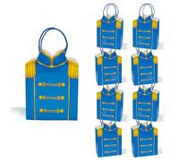 Cheerland Lot de 8 sacs à dragées royaux en forme de costume bleu en forme de costume pour garçons, anniversaire, fête prénatale, révélation du sexe, conte de fées, princesse, Storyboook